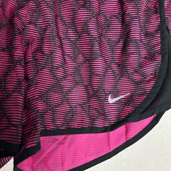 Nike Women's Dri Fit Pink and Black Running Shorts - Picture 4 of 14